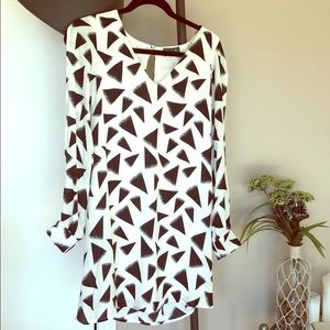 Anthropologie black and white dress
